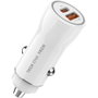 TECH-ONE-TECH TEC2813 Cargador de Coche Doble Puerto USB-C PD y USB-A QC 38W